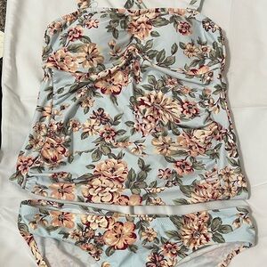 Floral Two-Piece Maternity Swimsuit